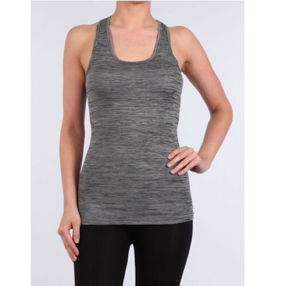 Heather Charcoal Work Out Sleeveless Tank